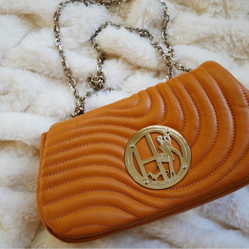 Henri Bendel Cognac Leather Shoulder Bag